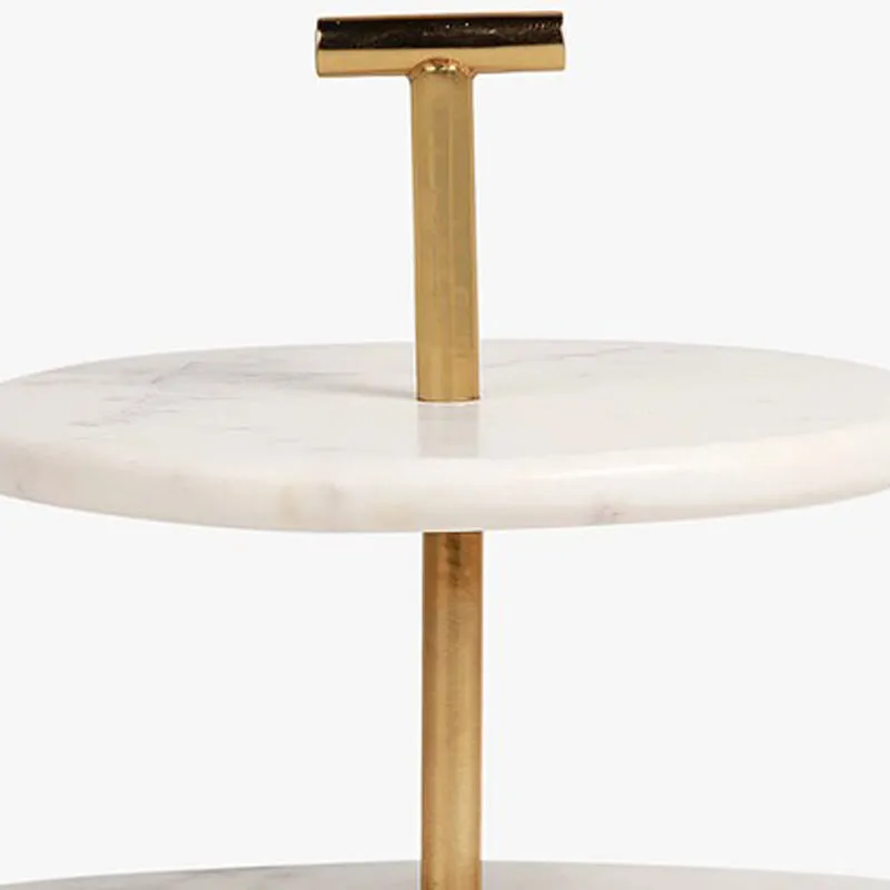 Orange Tree Damas Two Tier Cake Stand (Marble,Metal) media 5