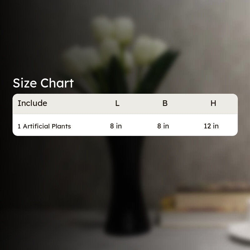 Classic Artificial Flower Tulip - White media 7