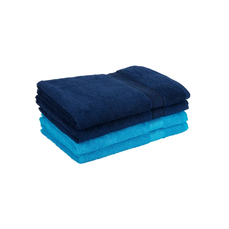 Bodil Bath Towel (Navy Blue & Light Blue) - Set Of Four media 5