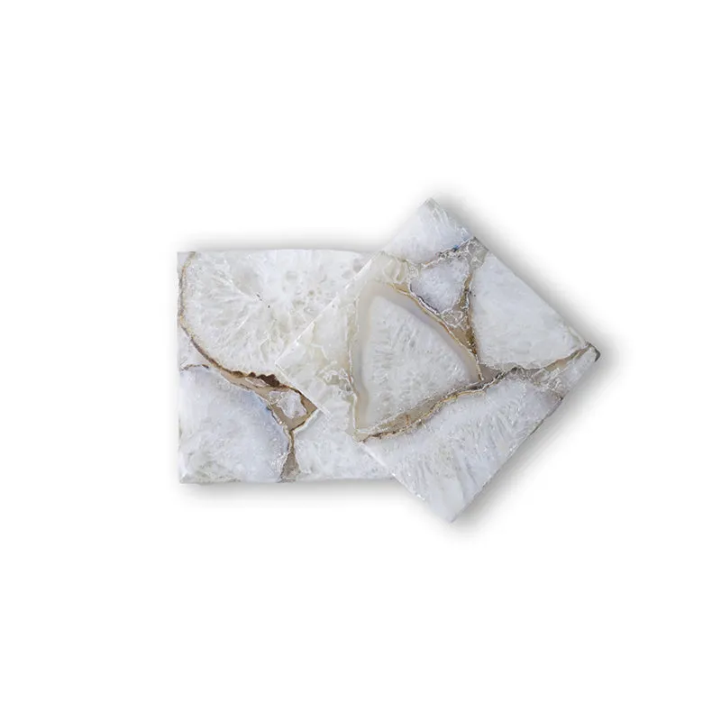 Crystal Agate Coaster (White) - Set Of Two media 3