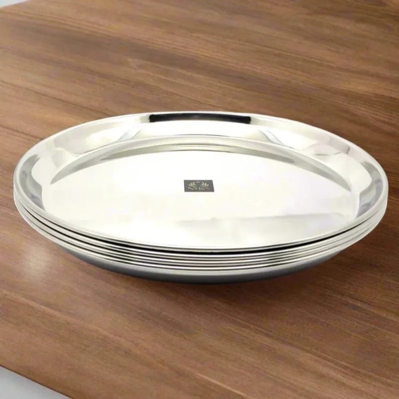 DineNest Timeless Stainless Steel Dinner Plate - Set of Six media 4
