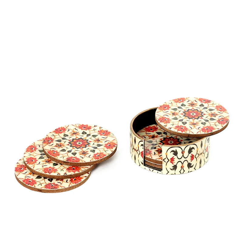 Floral Mandala Coaster - Seven Piece Set media 4