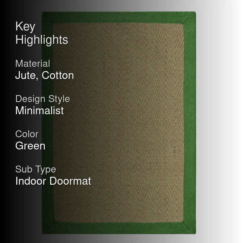 ChevronTread Anti-Slip Jute Door Mats - Green media 2
