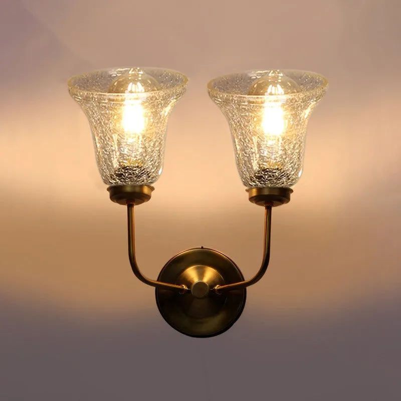 Crystal Lattice Twin-Bell Glass Wall Lamp media 7