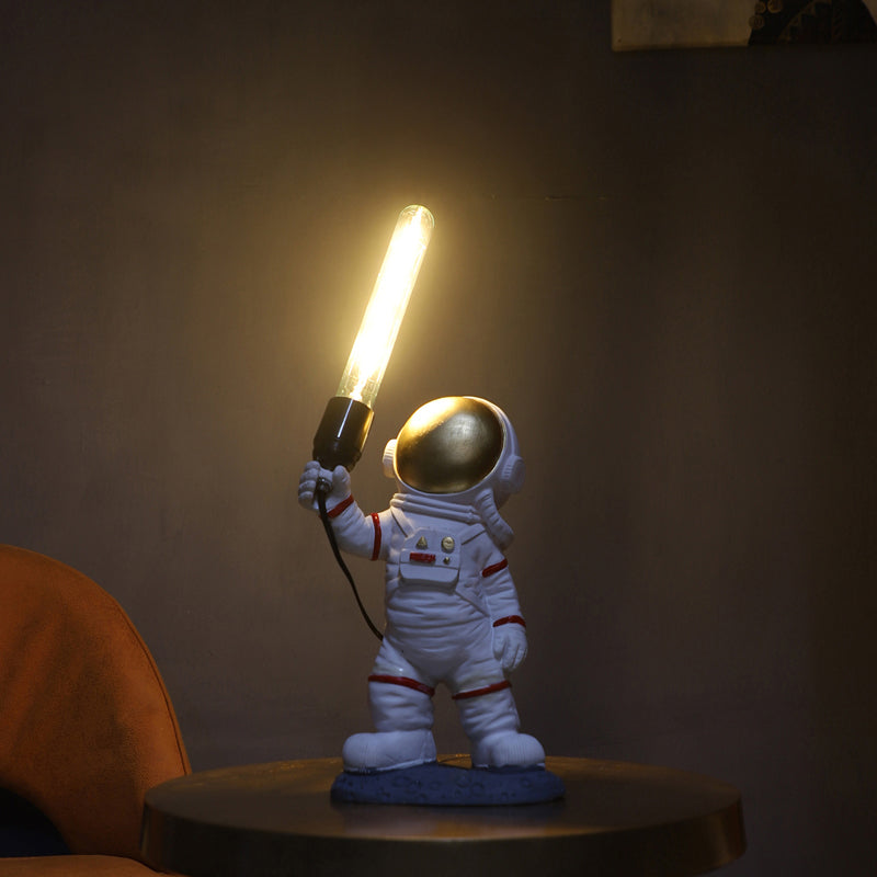 Space Saber Ceramic Table Lamp - White,Gold