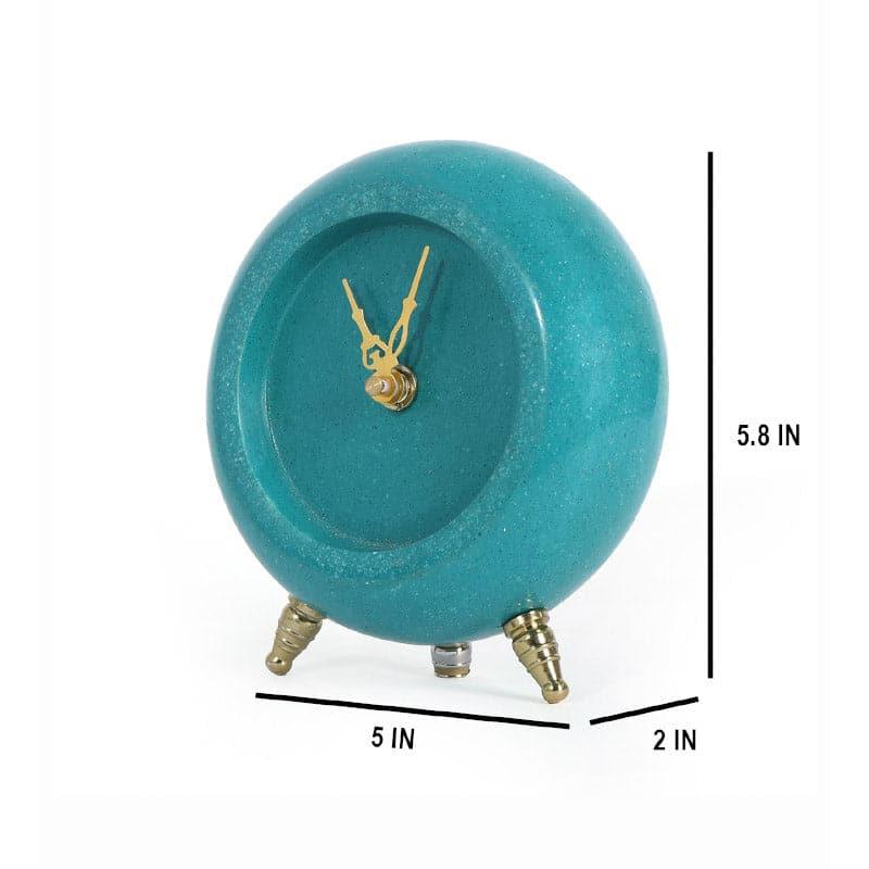 Tisora Hand Crafted Marble Table Clock - Turquoise media 6
