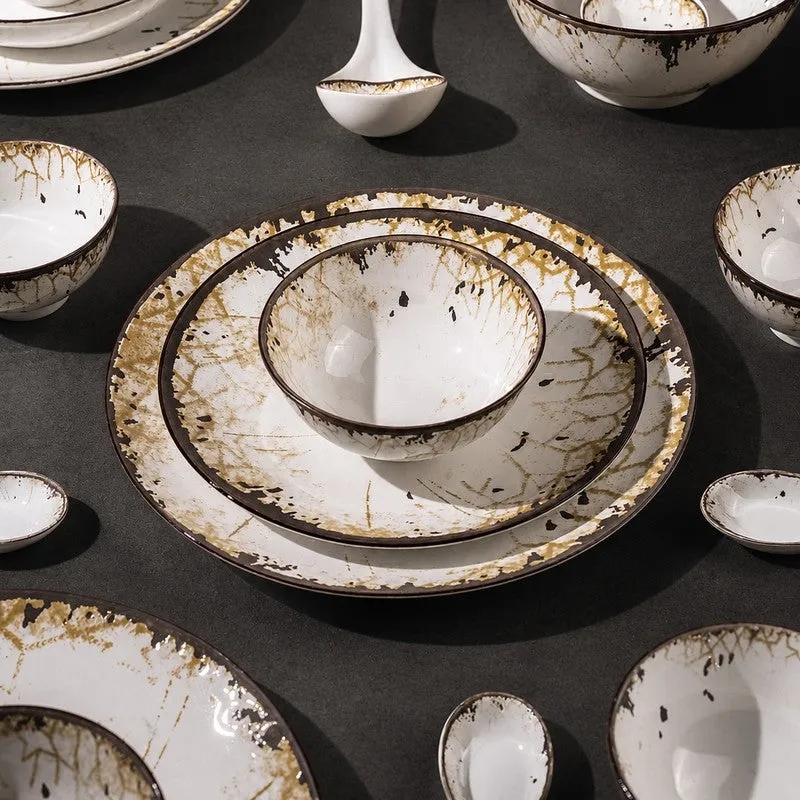 MealBlend Porcelain Dinner Set - 35 Piece Set - 6