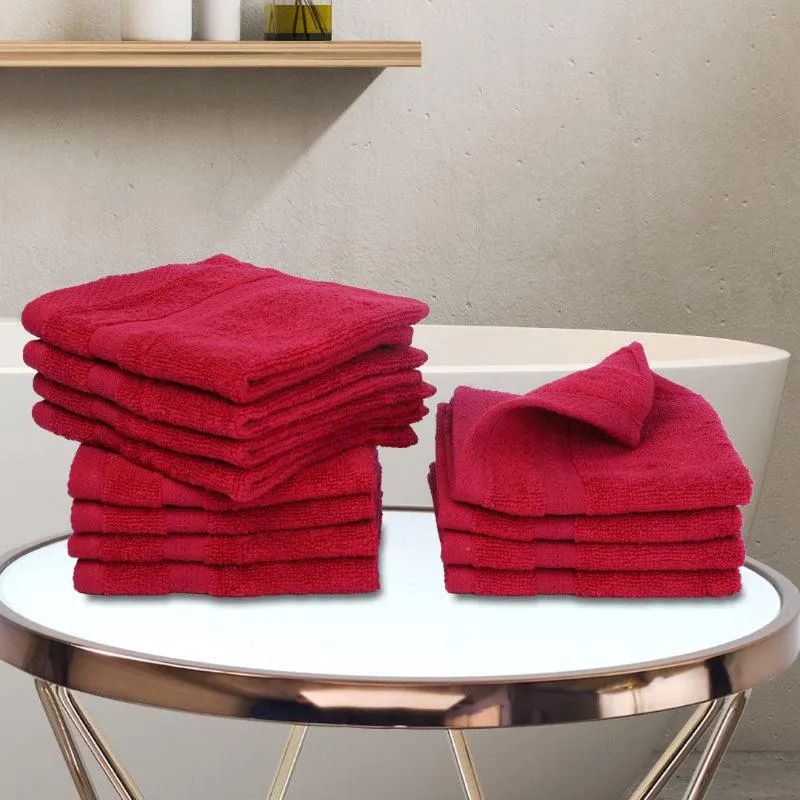 Miorah Face Towel (Red) - Set Of Twelve media 1