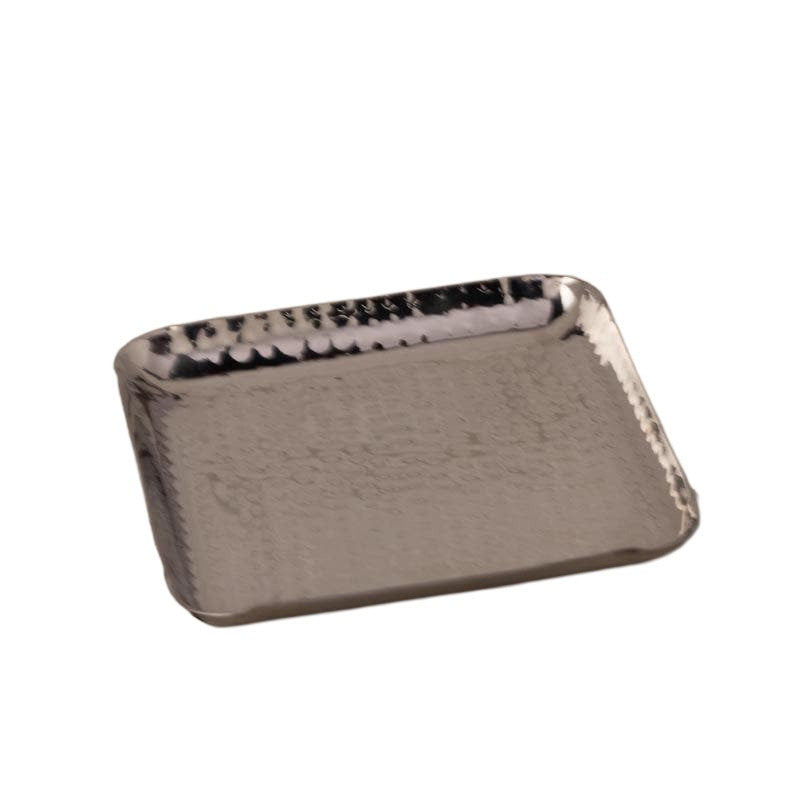 Vintage Charm Hammered Square Plate - 5.9 Inches media 3