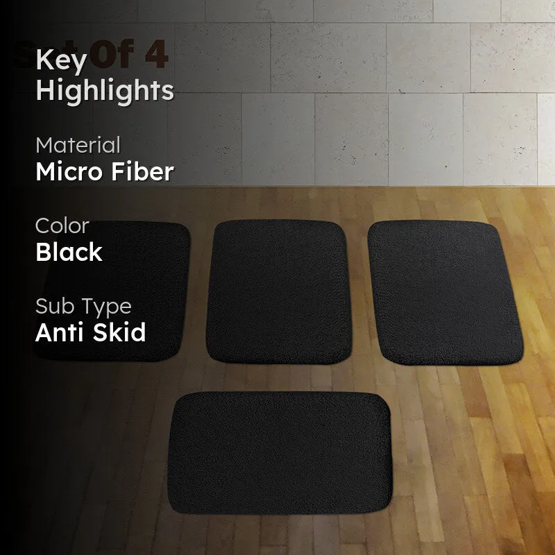Lois Anti Skid Bath Mat (Black) - Set Of Four media 2