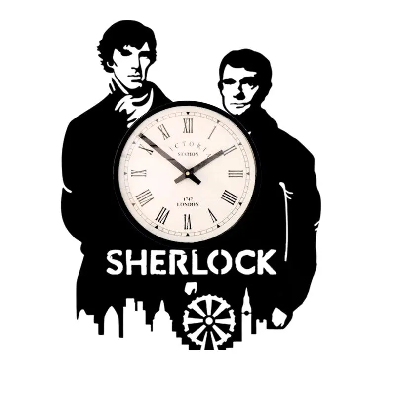 Sherlock Steel Analog Wall Clock - Black media 4
