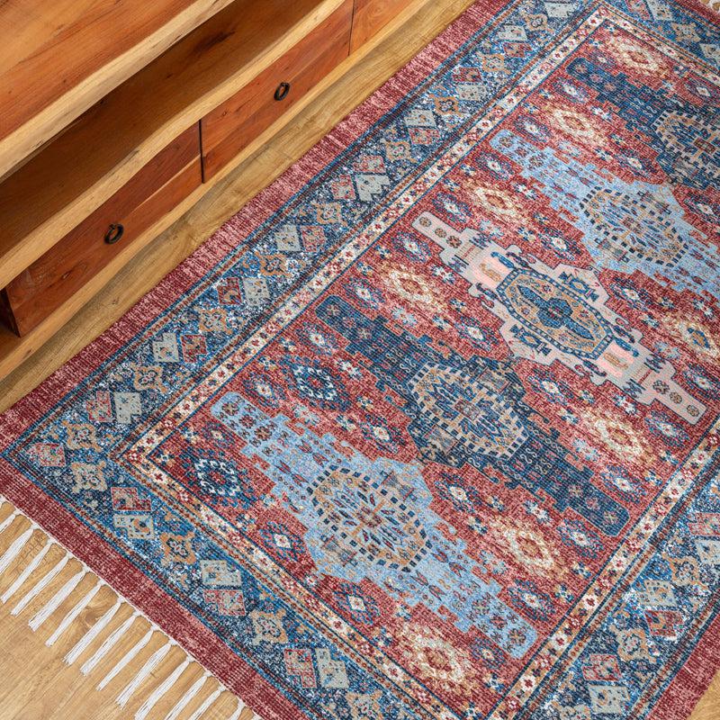 Shirin Hand Woven & Printed Cotton Dhurries media 3