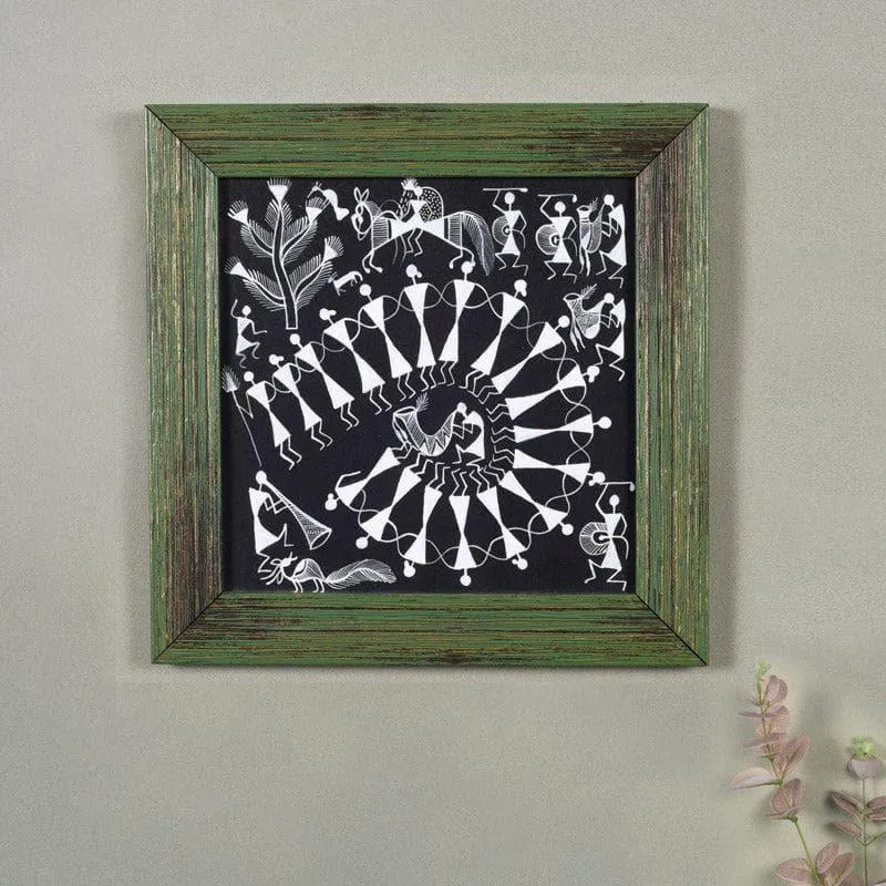 Warli Dance Canvas Wall Art media 1