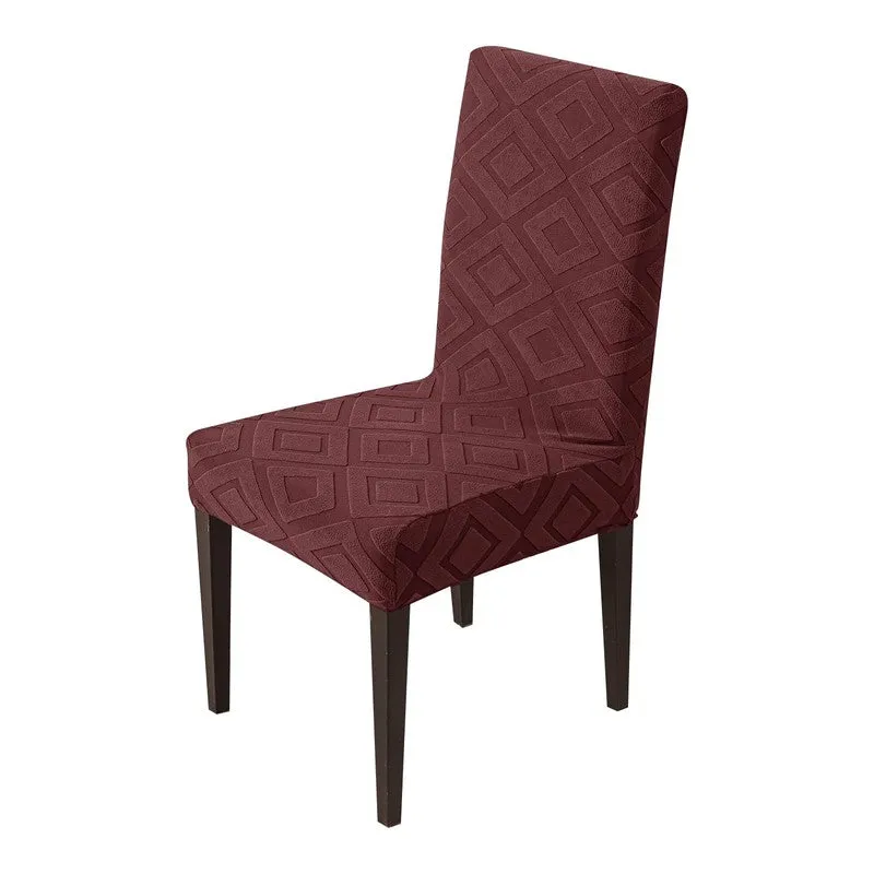 Diamante Jacquard Chair Cover - Maroon media 3