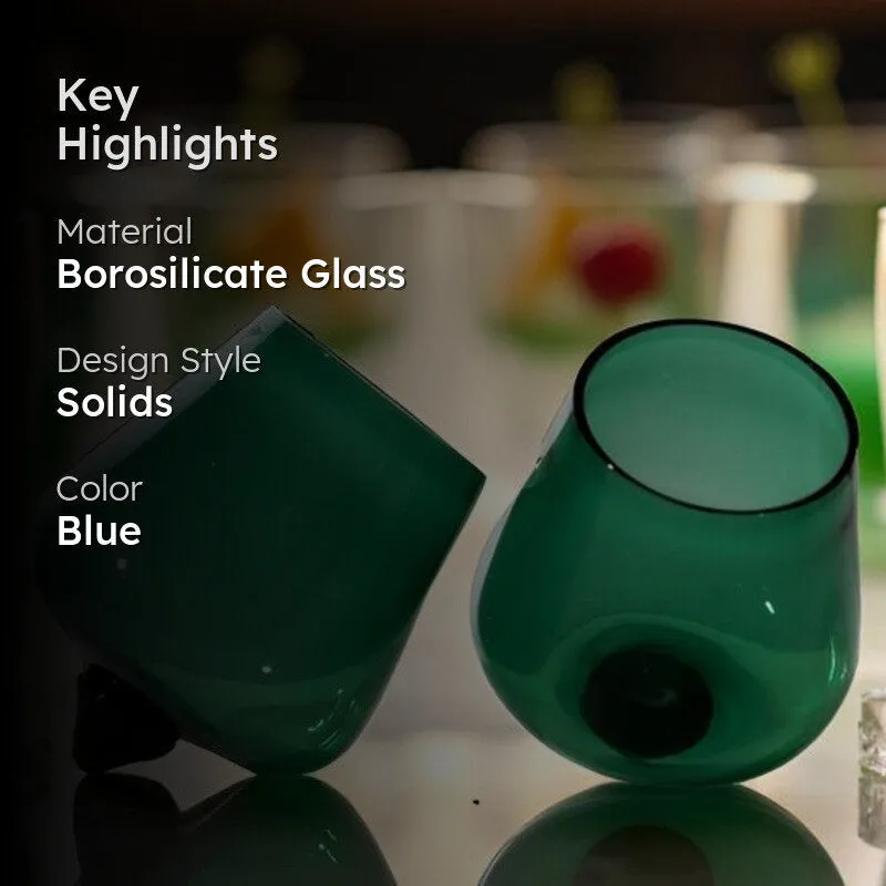 Emerald Luxe Goblet Glasses(210 mL) - Set Of Two media 2