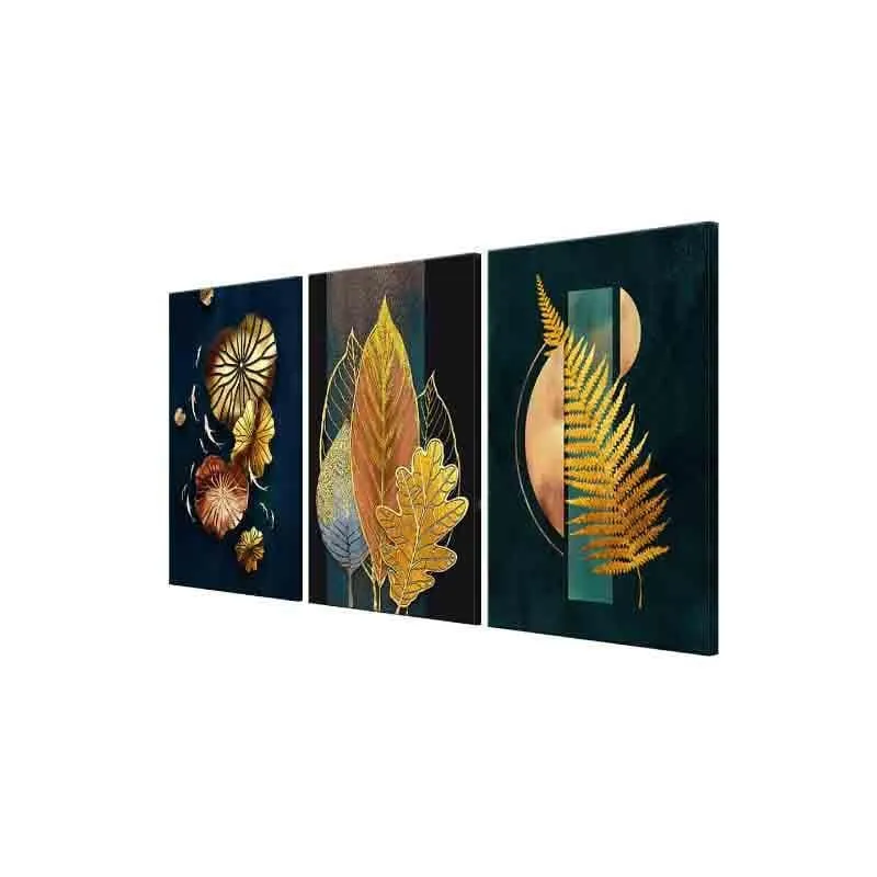 Midas Touch Poly Canvas Wall Art - Three Piece Set media 4