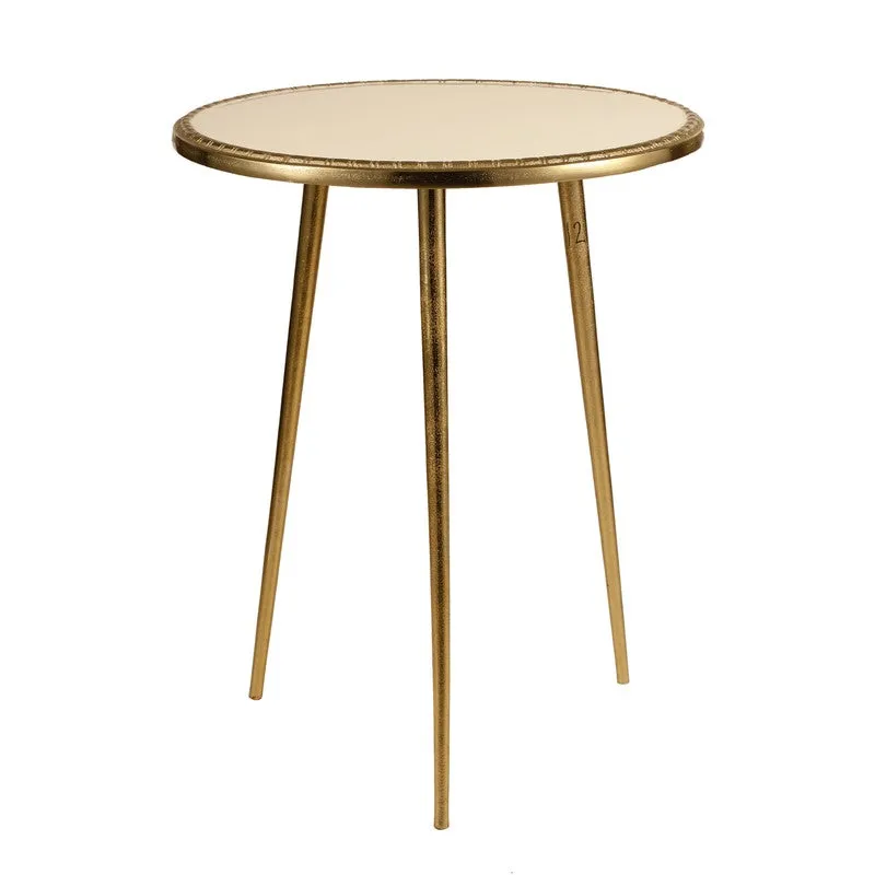 Crown Design Aluminum Side Table - Gold media 3