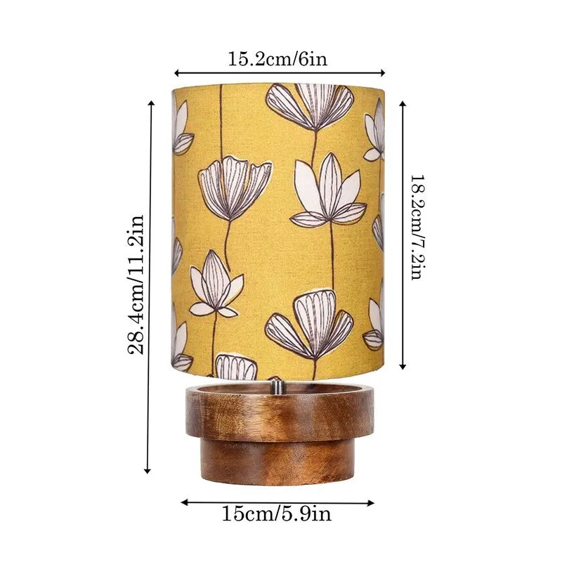 SomaLite Clean Design Desk Wooden Table Lamp - Yellow,White,Brown media 7