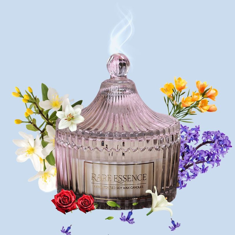 Penelope Carved Jar Candle - Floral Notes media 4