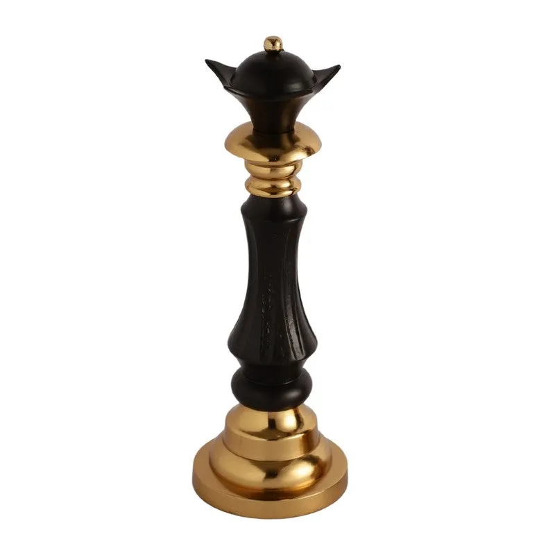 Elegant  Queen Chess Piece - Gold,Black media 5