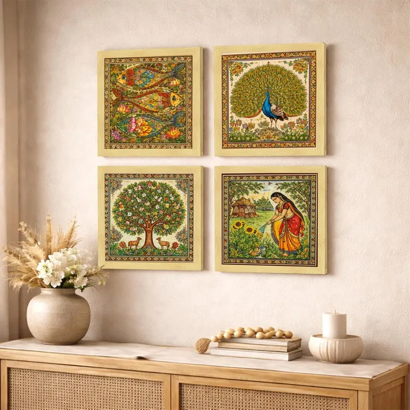 The Garden of Eternity Canvas Wall Art - Set Of Four media 4