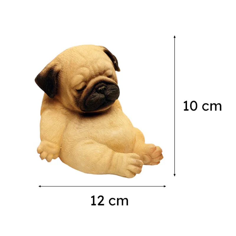 Lazy Pug Showpiece - Set Of Two media 6