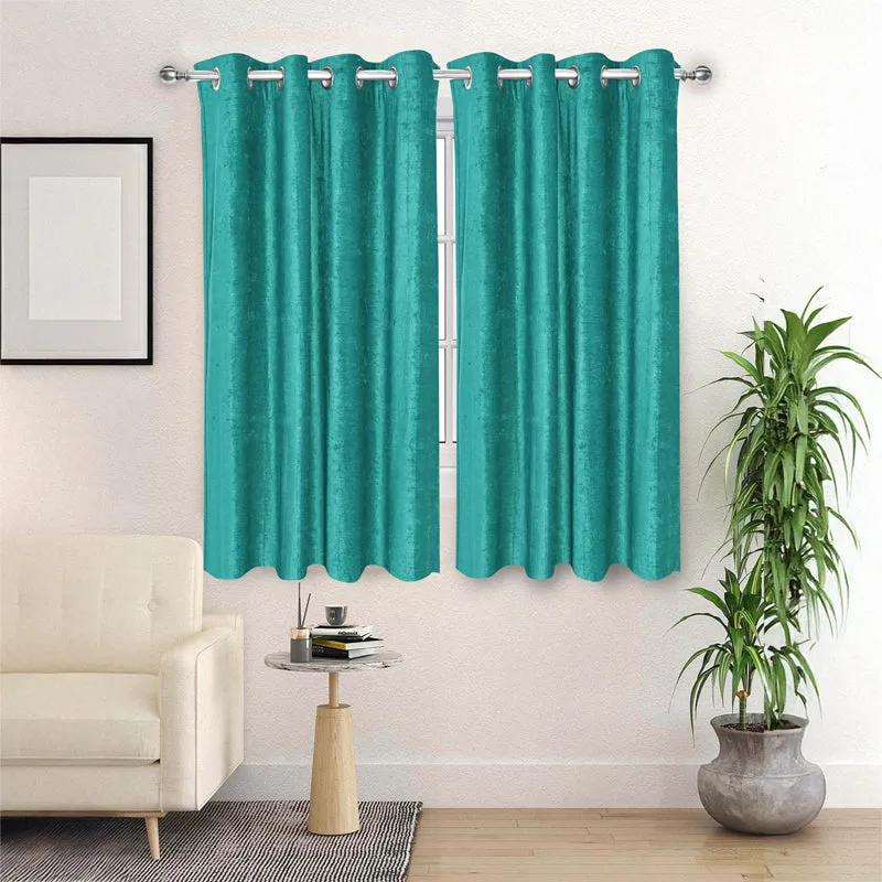 Saral Home Auriels Blackout Curtain (Teal) - Set Of Two media 3