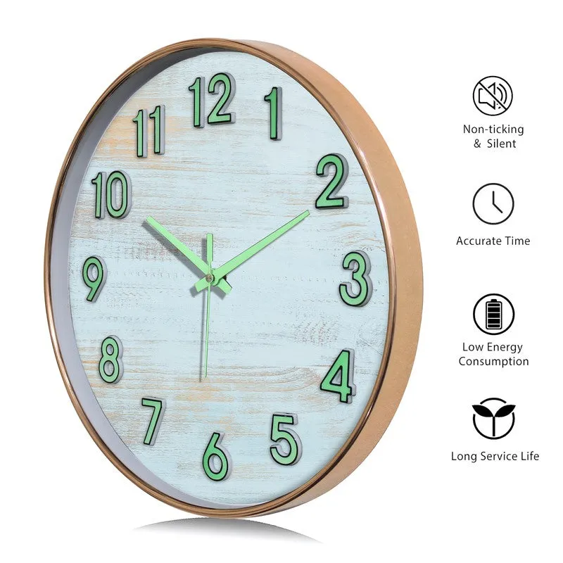 Aelora Round Modern Plastic Wall Clock - White media 7