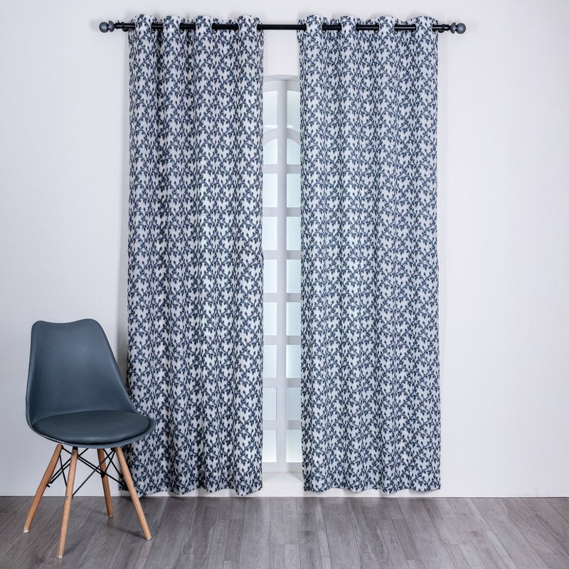 Avyra Modern Floral Curtain - Set Of Two media 3