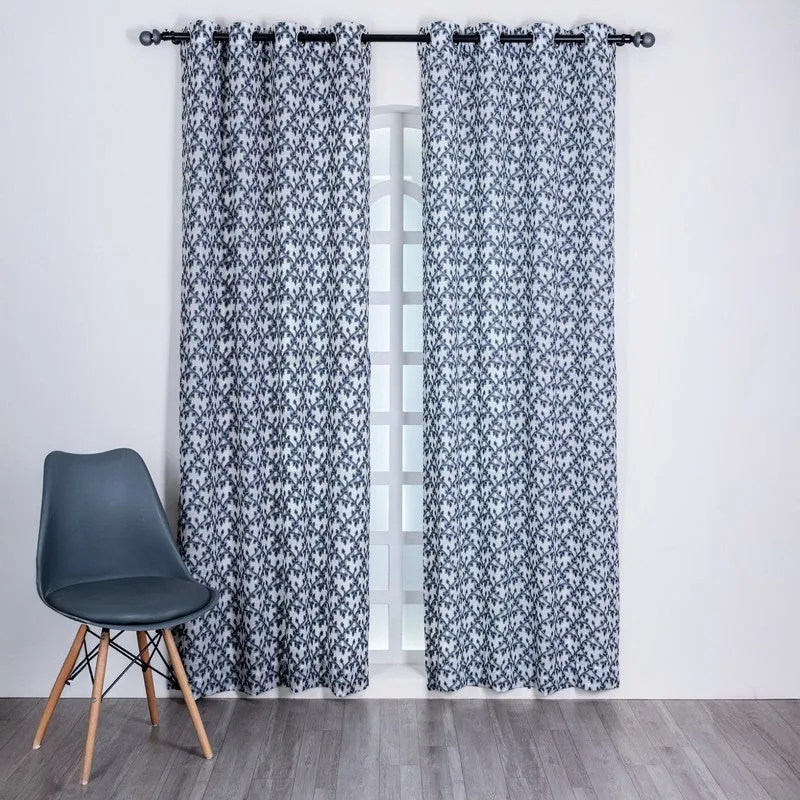 Avyra Modern Floral Curtain - Set Of Two media 3