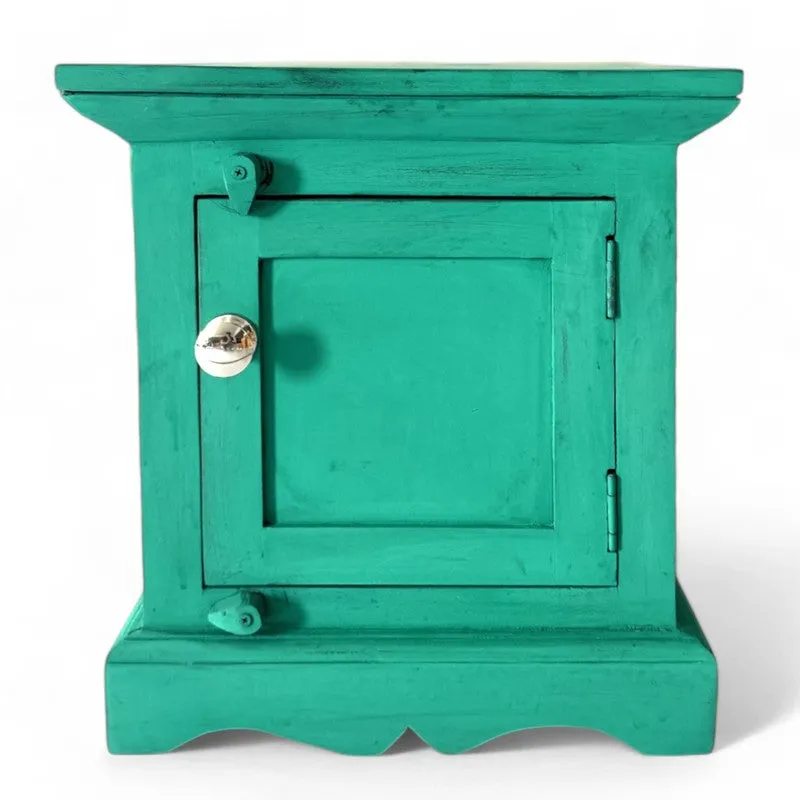 Bverox Sheesham Wooden Side & Bedside Table - Green media 3