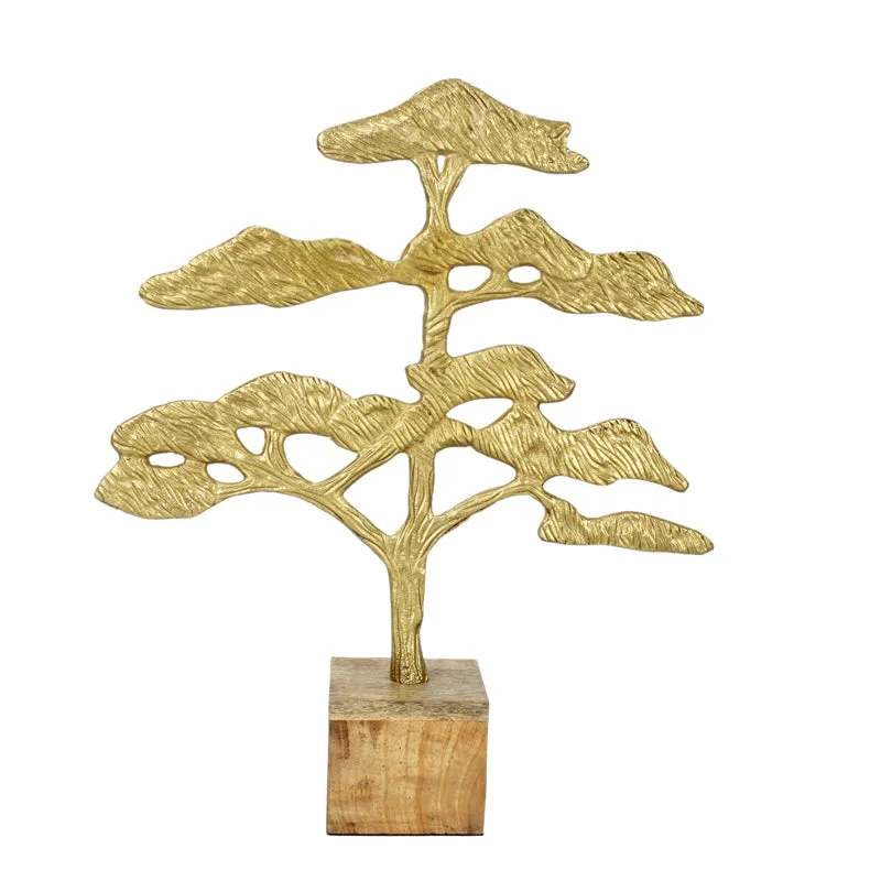 Glamo Tribal Tree Showpiece - Gold media 3