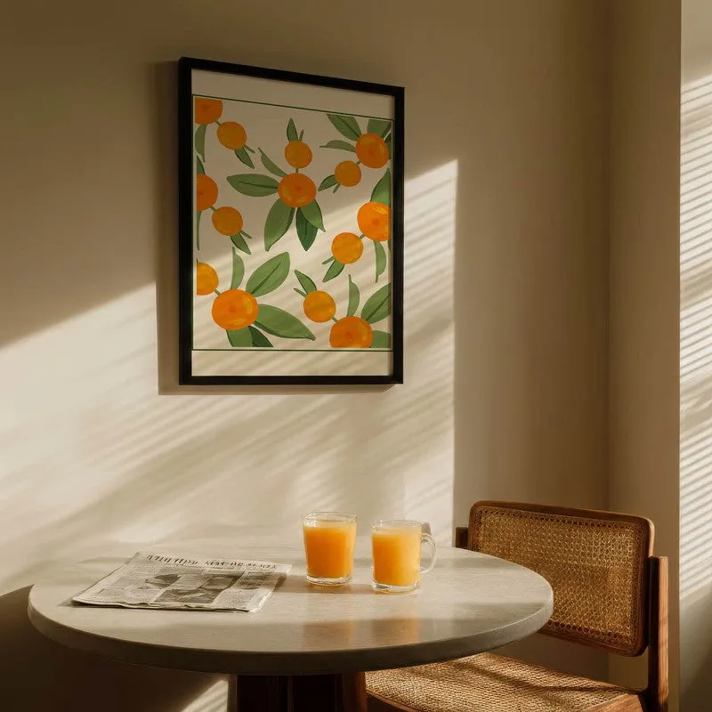 Citrus Aura Archival Canvas Wall Art - Black media 5