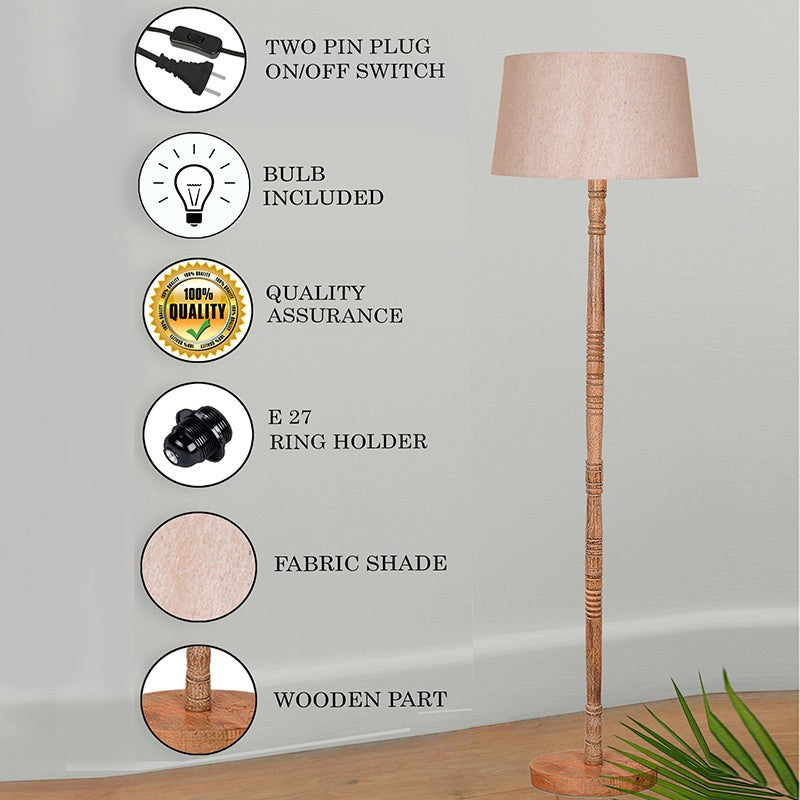 Elfin Neo Wooden Floor Lamp - Beige media 6
