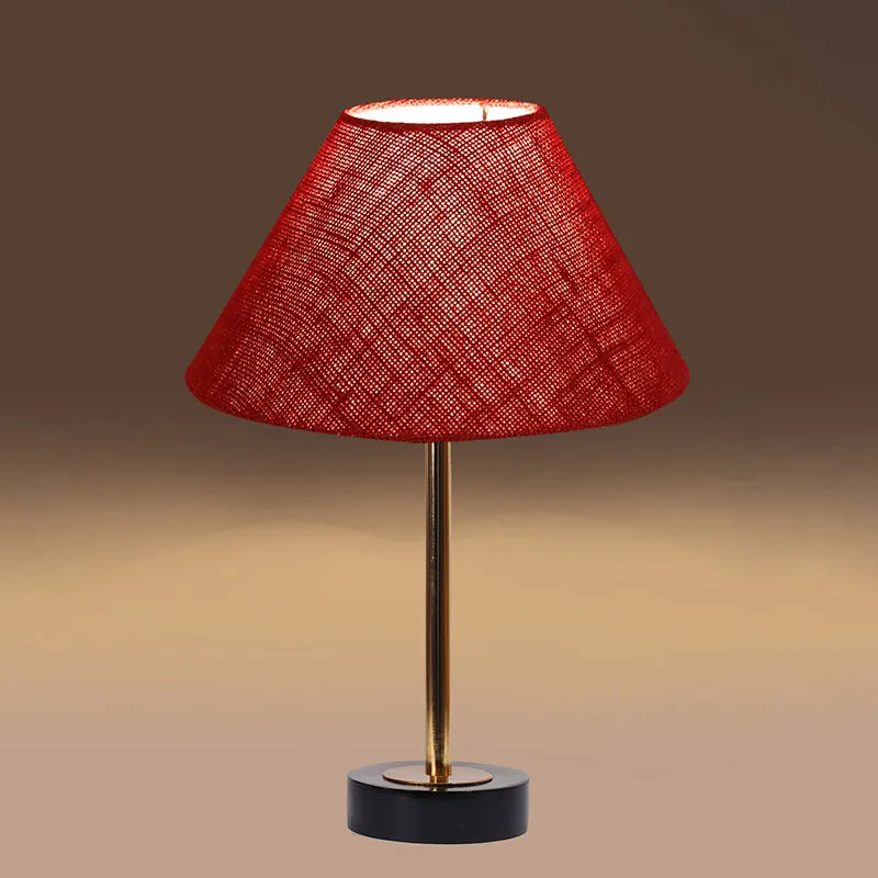 Sienna II Rodin Wooden Table Lamp - Maroon,Gold,Black media 6
