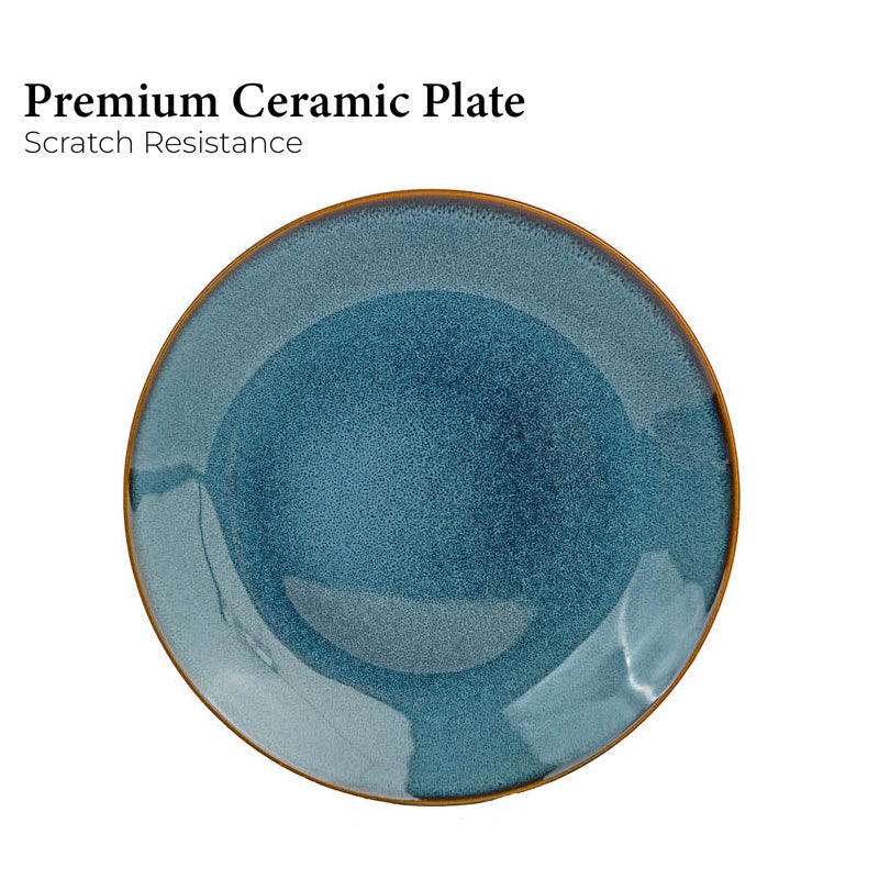 Tarangini Handmade Quarter Plate (Blue) - Set of Four media 8