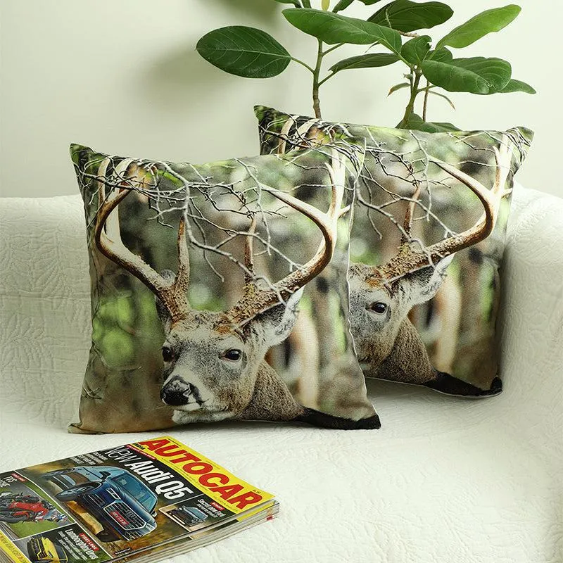Danu Cotton Cushion Cover (Green) - Set Of Two media 1