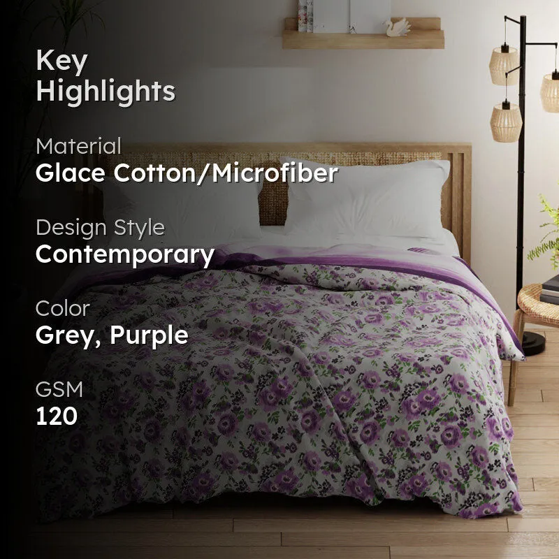 Lilac Shore Floral Comforter - 120 GSM media 2