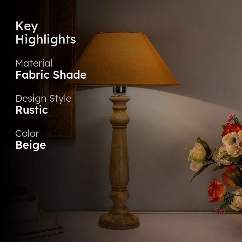 Blissful Beam Fabric Table Lamp - Beige media 2