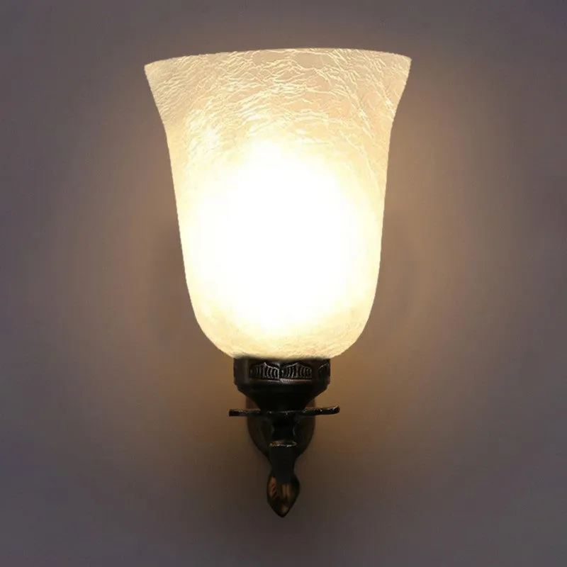 Crystal Bloom Ornate Floral Glass Wall Lamp media 5