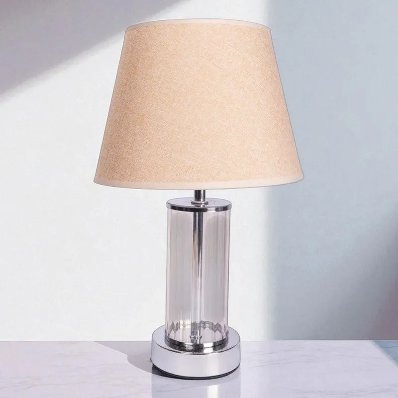 AarviDecor Landon Accent Cotton Table Lamp - Beige media 6