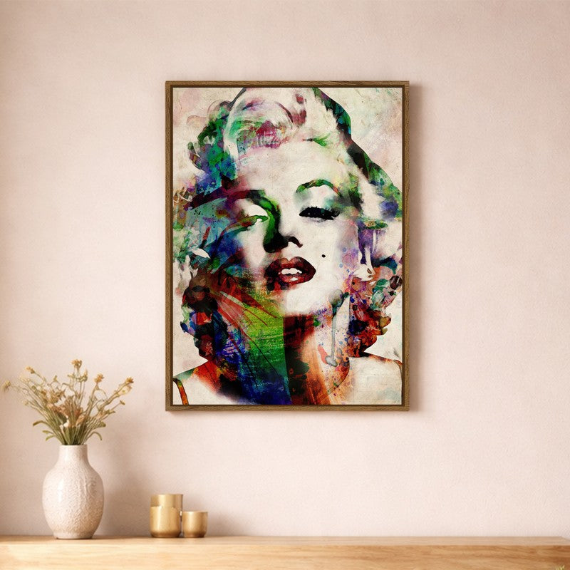 Linear Diva Canvas Wall Art With Frame