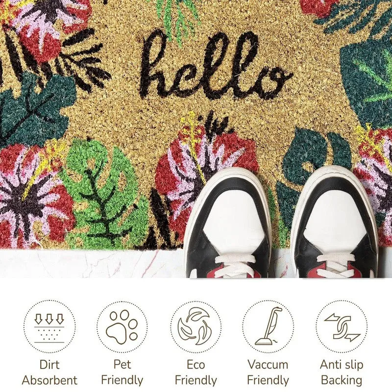 Hello Coir Door Mats - Brown media 9