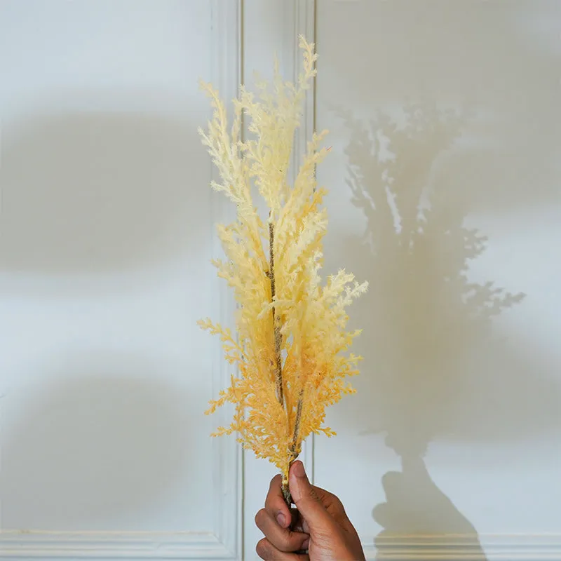 Faux Asparnagus Pampas Flower Stick (White) - 25 CM media 3