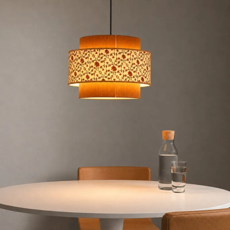 Fig Living Colour Weave Cotton Ceiling Lamp - Brown media 6