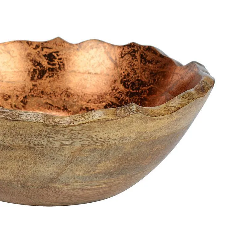 Reflective Grain Wood Bowl (Copper) - 2600 ML media 4