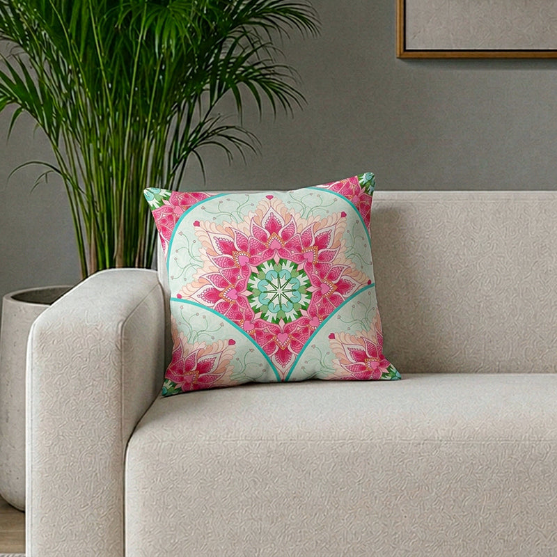 Opra Floral Reversible Cushion Cover - 16 x 16 Inches