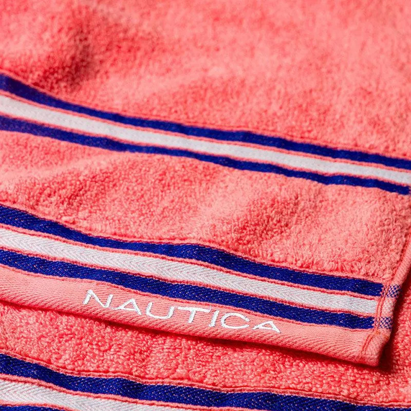 Nautica Dove Dual Down Cotton Hand Towel (Beige & Coral) - Set Of Four media 7