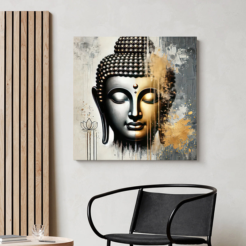 Calm Face Buddha Wall Painting