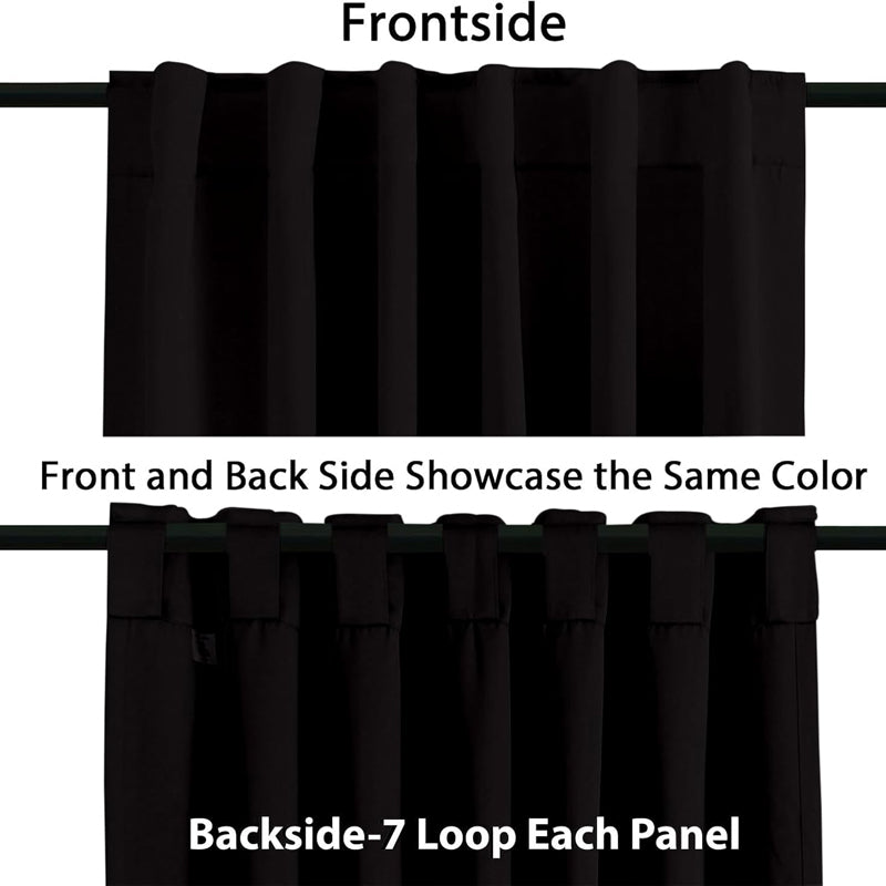 Serein Pleated Curtain Valance (Black) - Set Of Two media 4